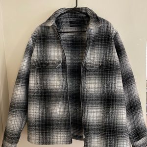 All Saints men’s wool chalk hill check jacket